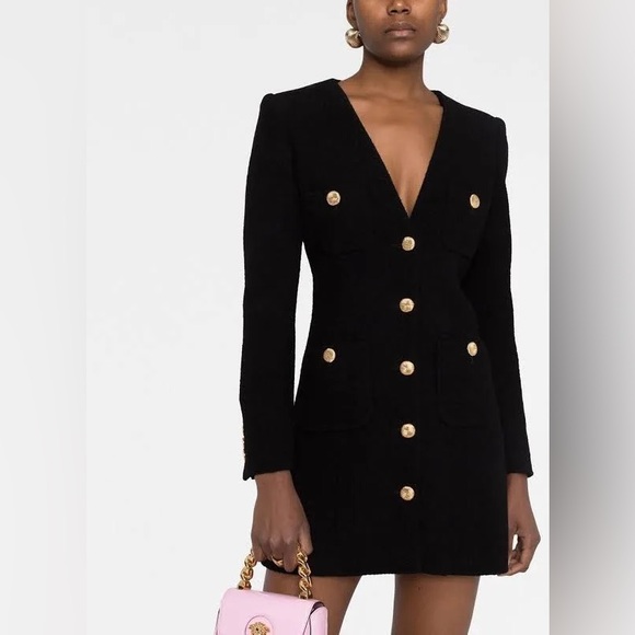 Alessandra Rich padded shoulder blazer dress - Picture 2 of 10